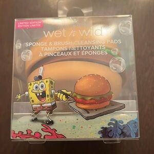 wet n wild x spongebob sponge and brush cleansing pads.
